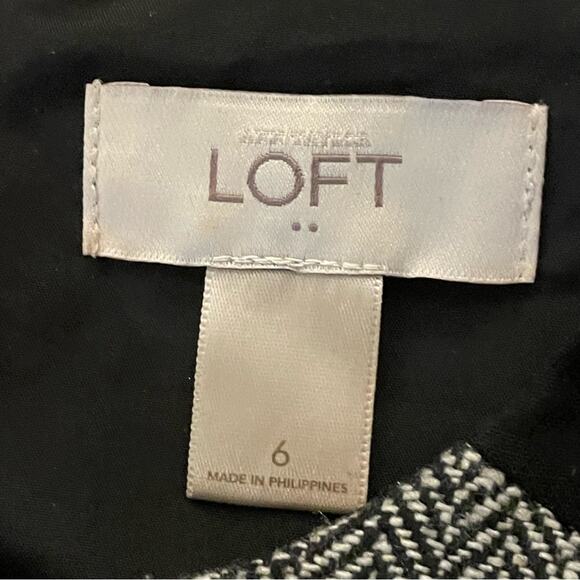 Loft black and gray sleeveless zip back lined mini dress size 6 b26 - Picture 2 of 4